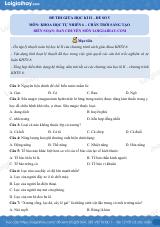 Đề thi giữa kì 2 KHTN 6 Chân trời sáng tạo - Đề số 5